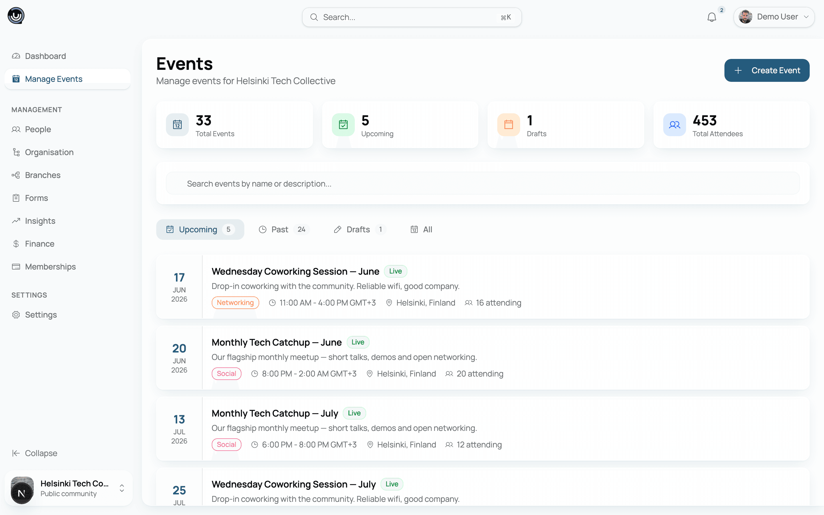 Event management